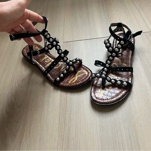 Sam Edelman Black Studded Sandals